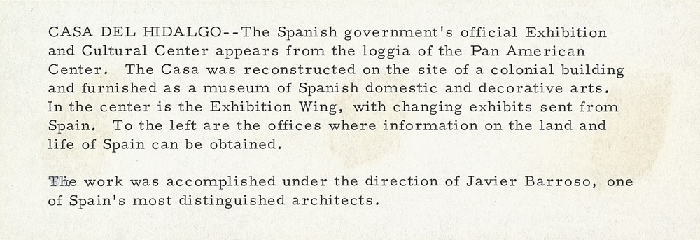 Description Casa del Hidalgo