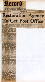 Restoration Agency To Get Post Office<br />( 35 issues )