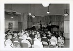 Band performing on the stage in Government House convention space ,ca. 1967