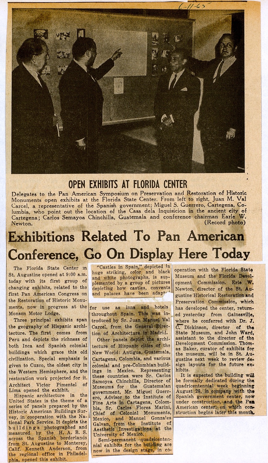 Exhibitions Related To Pan American Conference, Go On Display Here Today