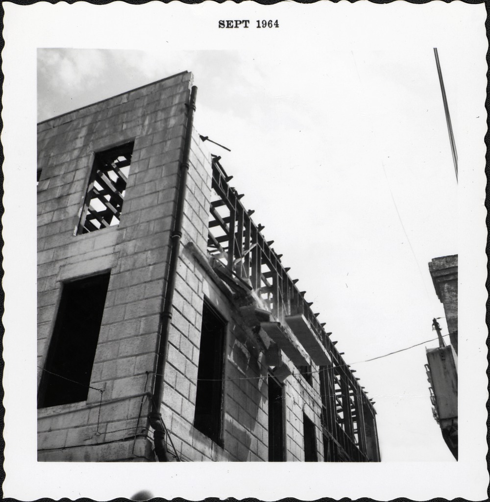 Demolition of the Bernsetin Building prior to the construction of the Wakeman House, 1964 - 