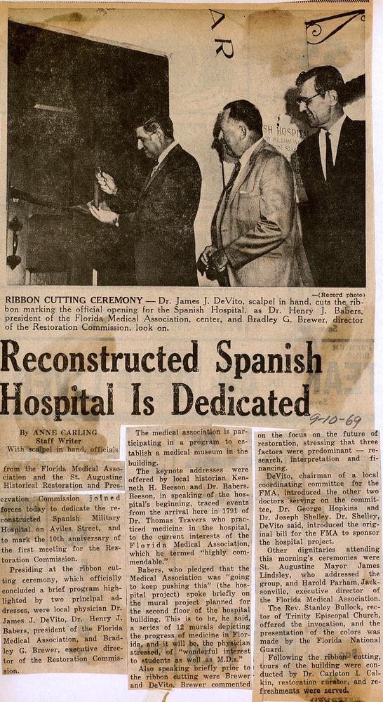 Reconstructed Spanish Hospital Is Dedicated - 