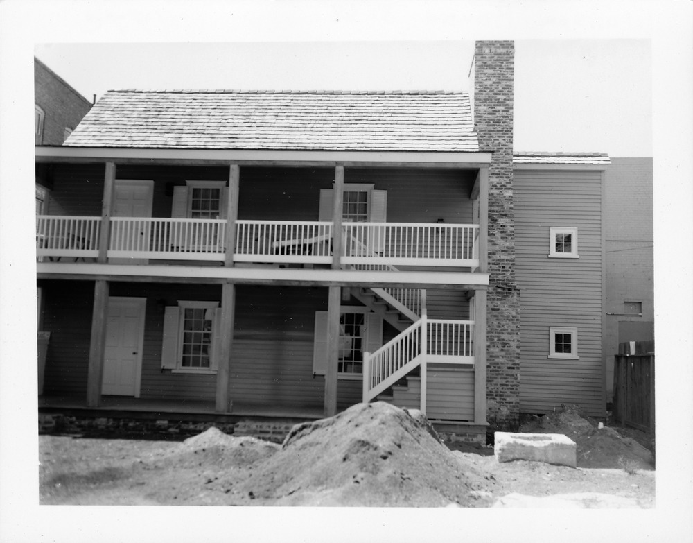 North elevation of the completed Watson House from the courtyard, looking South, 1968