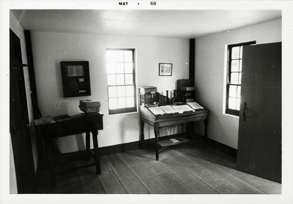 Interior of the Wells Print Shop, looking West, 1968