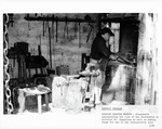 An Interpreter Working Metal in the New Blacksmith Shop in the Spanish Quarter Muesum