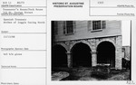 [12/13/1968] Coquina arches on the south loggia of the Peña-Peck House, seen from the courtyard