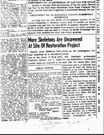 [10/29/1964] More Skeletons Are Uncoverd At Site of Restoration Project